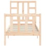 Estructura de cama individual con cabecero madera maciza de , Camas y somieres - Ref: Foro24-3191931, Precio: 85,83 €, Descue...