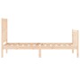 Estructura de cama individual con cabecero madera maciza de , Camas y somieres - Ref: Foro24-3191931, Precio: 85,83 €, Descue...