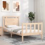 Estructura de cama individual con cabecero madera maciza de , Camas y somieres - Ref: Foro24-3192126, Precio: 93,58 €, Descue...