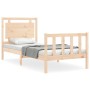 Estructura de cama individual con cabecero madera maciza de , Camas y somieres - Ref: Foro24-3192126, Precio: 93,58 €, Descue...