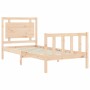 Estructura de cama individual con cabecero madera maciza de , Camas y somieres - Ref: Foro24-3192126, Precio: 93,58 €, Descue...