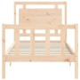 Estructura de cama individual con cabecero madera maciza de , Camas y somieres - Ref: Foro24-3192126, Precio: 93,58 €, Descue...