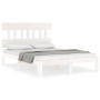 Estructura de cama con cabecero madera maciza blanco 140x200 cm de , Camas y somieres - Ref: Foro24-3193597, Precio: 141,49 €...