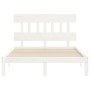 Estructura de cama con cabecero madera maciza blanco 140x200 cm de , Camas y somieres - Ref: Foro24-3193597, Precio: 141,49 €...