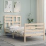 Estructura de cama individual con cabecero madera maciza de , Camas y somieres - Ref: Foro24-3194856, Precio: 93,59 €, Descue...