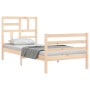 Estructura de cama individual con cabecero madera maciza de , Camas y somieres - Ref: Foro24-3194856, Precio: 93,59 €, Descue...