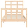Estructura de cama individual con cabecero madera maciza de , Camas y somieres - Ref: Foro24-3192061, Precio: 88,63 €, Descue...