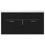 Mueble con lavabo madera de ingeniería negro de , Tocadores de baño - Ref: Foro24-3070839, Precio: 220,87 €, Descuento: %