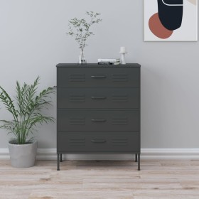 Armario de cajones de acero gris antracita 80x35x101,5 cm de , Cajoneras - Ref: Foro24-336204, Precio: 178,68 €, Descuento: %