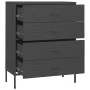 Anthracite gray steel drawer cabinet 80x35x101.5 cm by , Drawers - Ref: Foro24-336204, Price: 176,09 €, Discount: %