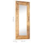 Espejo tallado a mano madera maciza de mango 110x50x2,5 cm de , Espejos - Ref: Foro24-321649, Precio: 131,22 €, Descuento: %