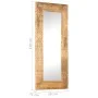 Espejo tallado a mano madera maciza de mango 110x50x2,5 cm de , Espejos - Ref: Foro24-321649, Precio: 128,45 €, Descuento: %