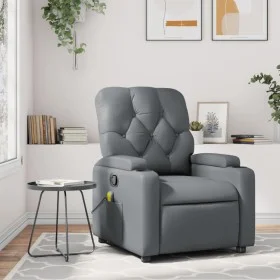 Sillón de masaje reclinable cuero sintético gris de , Sillones - Ref: Foro24-372513, Precio: 215,72 €, Descuento: %