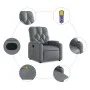 Sillón de masaje reclinable cuero sintético gris de , Sillones - Ref: Foro24-372513, Precio: 215,72 €, Descuento: %