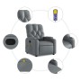 Sillón de masaje reclinable cuero sintético gris de , Sillones - Ref: Foro24-372513, Precio: 233,48 €, Descuento: %