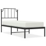 Estructura de cama con cabecero metal negro 80x200 cm de , Camas y somieres - Ref: Foro24-373878, Precio: 68,99 €, Descuento: %