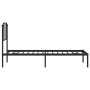 Estructura de cama con cabecero metal negro 80x200 cm de , Camas y somieres - Ref: Foro24-373878, Precio: 68,99 €, Descuento: %