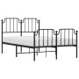 Estructura de cama con cabecero y estribo metal negro 120x200cm de , Camas y somieres - Ref: Foro24-373903, Precio: 91,31 €, ...