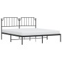 Estructura de cama con cabecero metal negro 183x213 cm de , Camas y somieres - Ref: Foro24-373892, Precio: 105,97 €, Descuent...