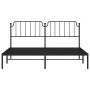 Estructura de cama con cabecero metal negro 183x213 cm de , Camas y somieres - Ref: Foro24-373892, Precio: 105,97 €, Descuent...