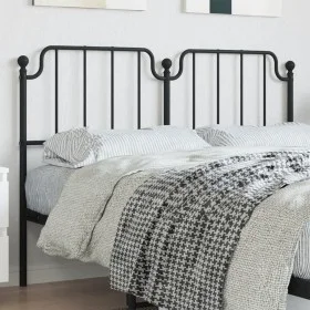 Black metal headboard 160 cm by , Headboards and footboards - Ref: Foro24-373922, Price: 33,95 €, Discount: %