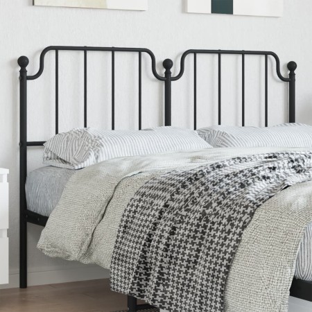 Cabecero de metal negro 140 cm de , Cabeceros y pies de cama - Ref: Foro24-373920, Precio: 30,30 €, Descuento: %