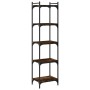 Librería 5 estantes madera ingeniería roble ahumado 40x30x154cm de , Librerías y estanterías - Ref: Foro24-837639, Precio: 51...