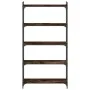 Bookcase with 5 shelves engineered wood smoked oak 80x30x154cm by , Bookcases and shelves - Ref: Foro24-837679, Price: 49,97 ...