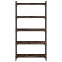 Librería 5 estantes madera ingeniería roble ahumado 80x30x154cm de , Librerías y estanterías - Ref: Foro24-837679, Precio: 50...