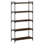 Librería 5 estantes madera ingeniería roble ahumado 80x30x154cm de , Librerías y estanterías - Ref: Foro24-837679, Precio: 50...
