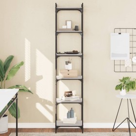 Librería 6 estantes madera ingeniería gris Sonoma 40x30x188 cm de , Librerías y estanterías - Ref: Foro24-837645, Precio: 60,...