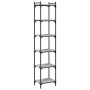 Librería 6 estantes madera ingeniería gris Sonoma 40x30x188 cm de , Librerías y estanterías - Ref: Foro24-837645, Precio: 60,...