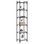 Librería 6 estantes madera ingeniería gris Sonoma 40x30x188 cm de , Librerías y estanterías - Ref: Foro24-837645, Precio: 60,...