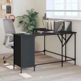 Escritorio madera de ingeniería negro 141x141x75 cm de , Escritorios - Ref: Foro24-837597, Precio: 100,07 €, Descuento: %