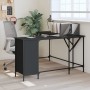 Escritorio madera de ingeniería negro 141x141x75 cm de , Escritorios - Ref: Foro24-837597, Precio: 101,11 €, Descuento: %