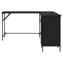Escritorio madera de ingeniería negro 141x141x75 cm de , Escritorios - Ref: Foro24-837597, Precio: 101,11 €, Descuento: %