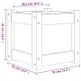 Jardinera madera maciza de pino 31x31x31 cm de , Maceteros y jardineras - Ref: Foro24-837394, Precio: 32,08 €, Descuento: %