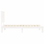 Estructura de cama con cabecero madera maciza blanco de , Camas y somieres - Ref: Foro24-3193627, Precio: 119,34 €, Descuento: %