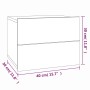 Mesita de noche madera contrachapada roble ahumado 40x30x30 cm de vidaXL, Mesitas de noche - Ref: Foro24-815412, Precio: 61,5...