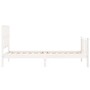 Estructura de cama individual con cabecero madera maciza blanco de , Camas y somieres - Ref: Foro24-3192192, Precio: 106,52 €...