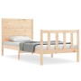 Estructura de cama individual con cabecero madera maciza de , Camas y somieres - Ref: Foro24-3192711, Precio: 111,37 €, Descu...