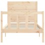 Estructura de cama individual con cabecero madera maciza de , Camas y somieres - Ref: Foro24-3192711, Precio: 111,37 €, Descu...