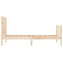Estructura de cama individual con cabecero madera maciza de , Camas y somieres - Ref: Foro24-3192711, Precio: 111,37 €, Descu...