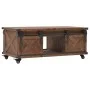 Mesa de centro de madera maciza de abeto marrón 91x51x38 cm de vidaXL, Mesas de centro - Ref: Foro24-246119, Precio: 208,01 €...