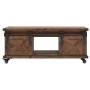 Mesa de centro de madera maciza de abeto marrón 91x51x38 cm de vidaXL, Mesas de centro - Ref: Foro24-246119, Precio: 208,01 €...