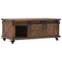 Mesa de centro de madera maciza de abeto marrón 91x51x38 cm de vidaXL, Mesas de centro - Ref: Foro24-246119, Precio: 208,01 €...