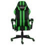 Silla gaming de cuero sintético negro y verde en Sillas de oficina | Comprar online en Foru.es