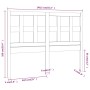 Cabecero de cama madera maciza de pino 140,5x4x100 cm de , Cabeceros y pies de cama - Ref: Foro24-818915, Precio: 64,14 €, De...
