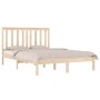 Estructura de cama madera maciza de pino 150x200 cm de , Camas y somieres - Ref: Foro24-3103848, Precio: 135,99 €, Descuento: %