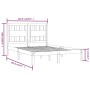 Estructura cama madera de pino doble pequeña blanca 120x190 cm de , Camas y somieres - Ref: Foro24-3103904, Precio: 127,56 €,...